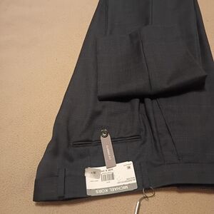 Michael Kors Dark Navy Windowpane Dress Pants